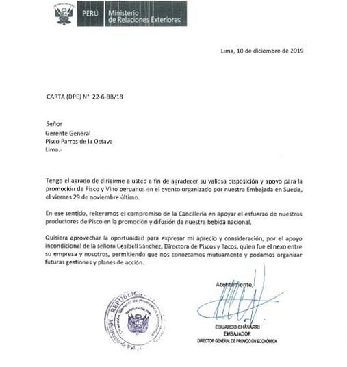 Promoción en Suecia - Parras de la Octava