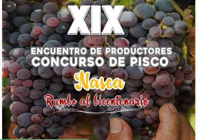 XIX ENCUENTRO DE PRODUCTORES Y CONCURSO DE PISCO - NASCA 2021